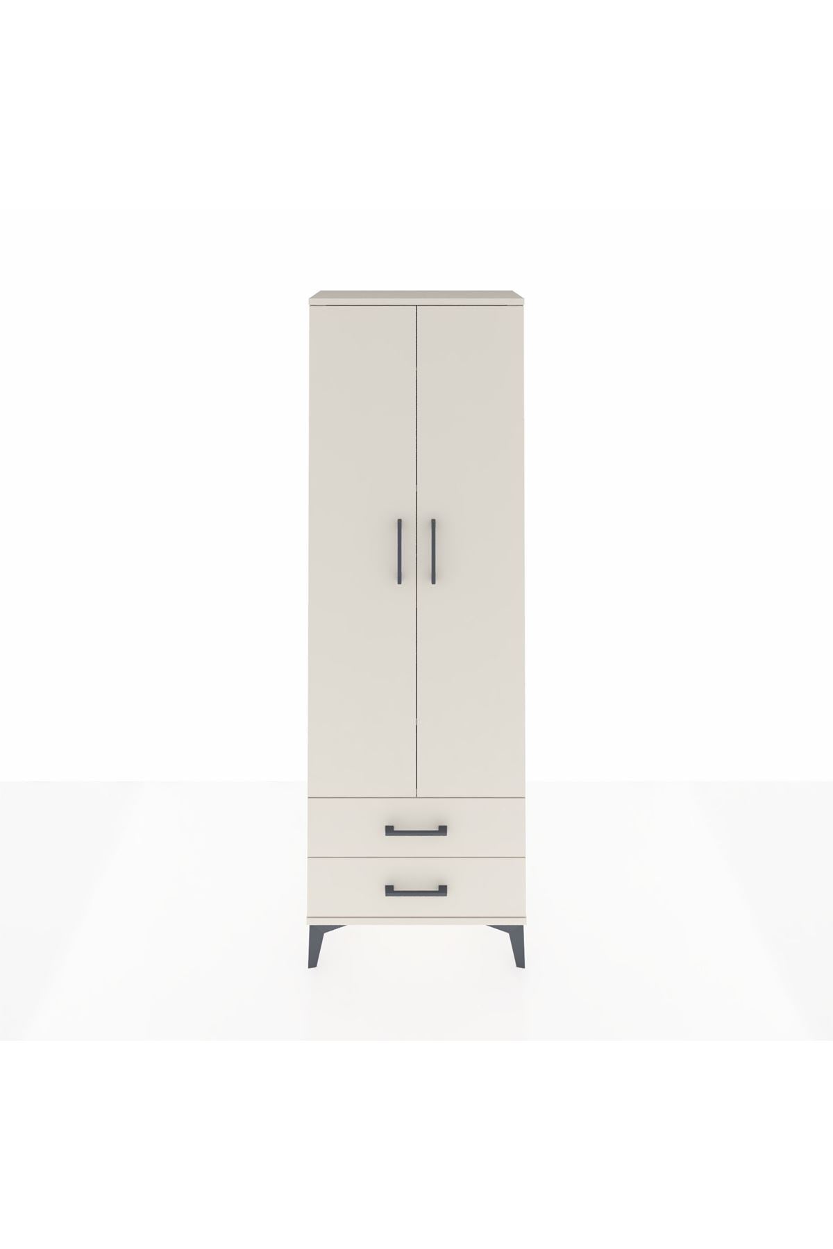 Arges Dolap 5 Raflı 2 Çekmeceli 2 Kapaklı 60x30x182 - S23M007V1A