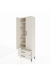 Arges Dolap 5 Raflı 2 Çekmeceli 2 Kapaklı 60x30x182 - S23M007V1A
