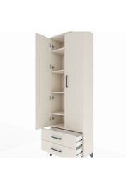 Arges Dolap 5 Raflı 2 Çekmeceli 2 Kapaklı 60x30x182 - S23M007V1A