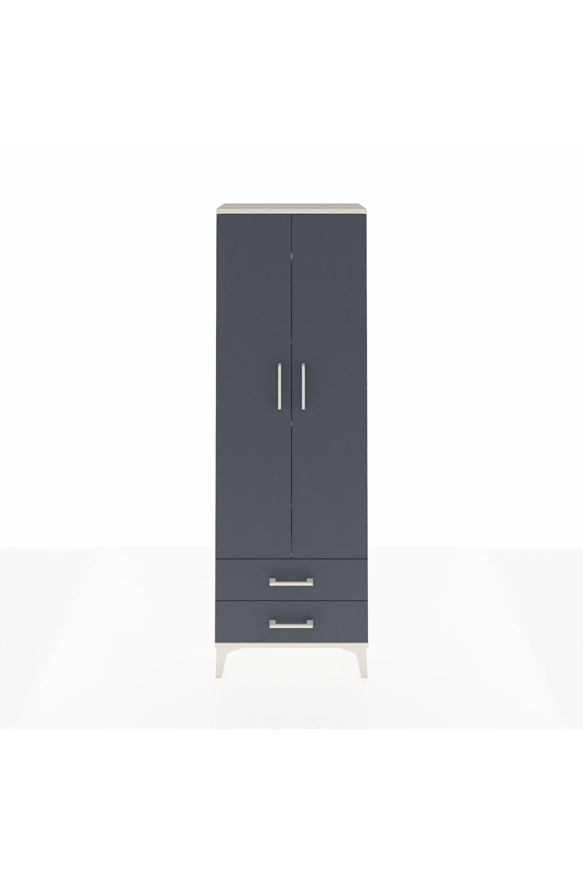 Arges Dolap 5 Raflı 2 Çekmeceli 2 Kapaklı 60x30x182 - S23M007V2A
