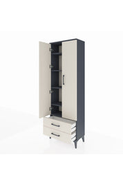 Arges Dolap 5 Raflı 2 Çekmeceli 2 Kapaklı 60x30x182 - S23M007V4A