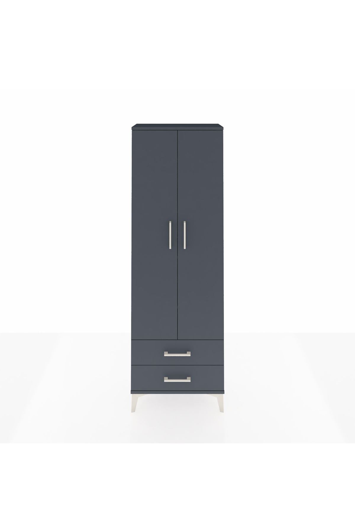Arges Dolap 5 Raflı 2 Çekmeceli 2 Kapaklı 60x30x182 - S23M007V5A