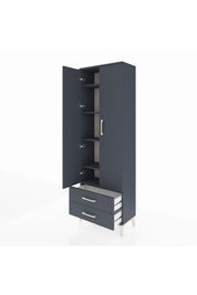 Arges Dolap 5 Raflı 2 Çekmeceli 2 Kapaklı 60x30x182 - S23M007V5A