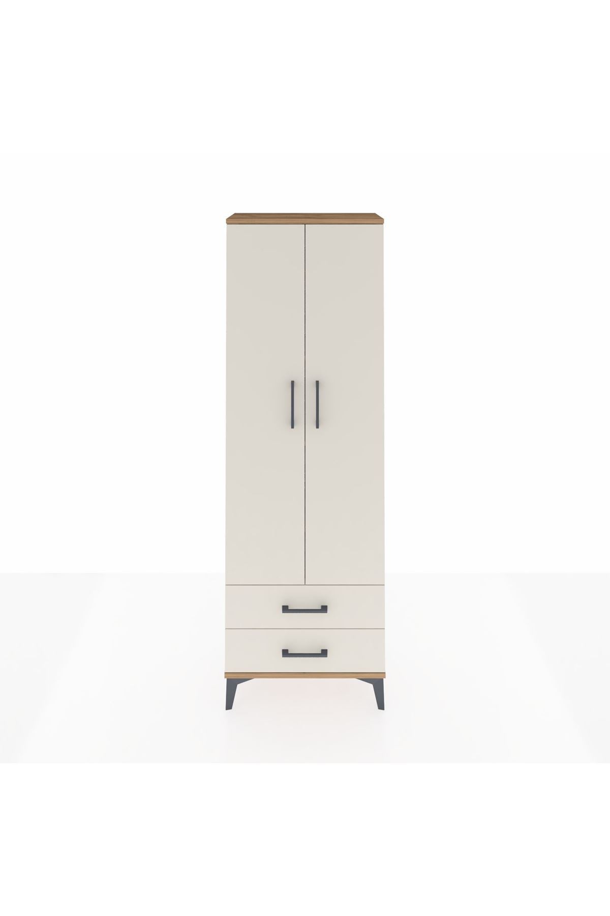 Arges Dolap 5 Raflı 2 Çekmeceli 2 Kapaklı 60x30x182 - S23M007V7A
