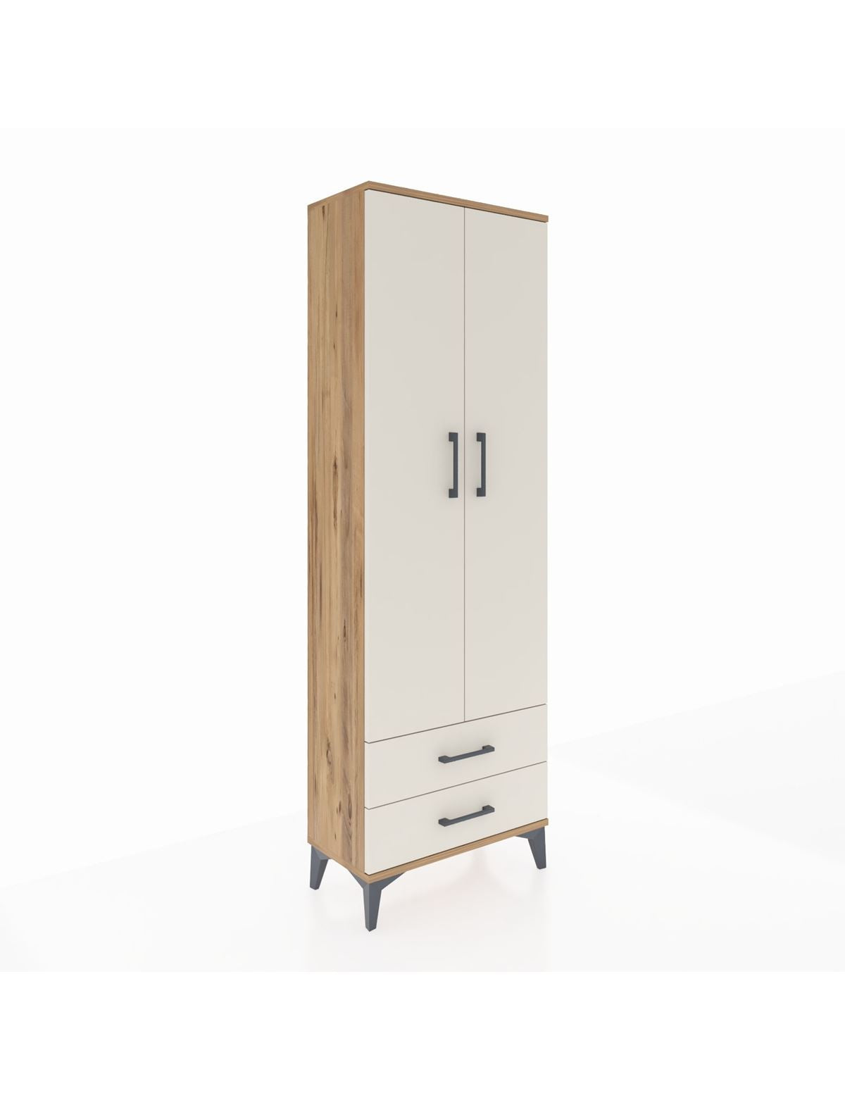 Arges Dolap 5 Raflı 2 Çekmeceli 2 Kapaklı 60x30x182 - S23M007V7A
