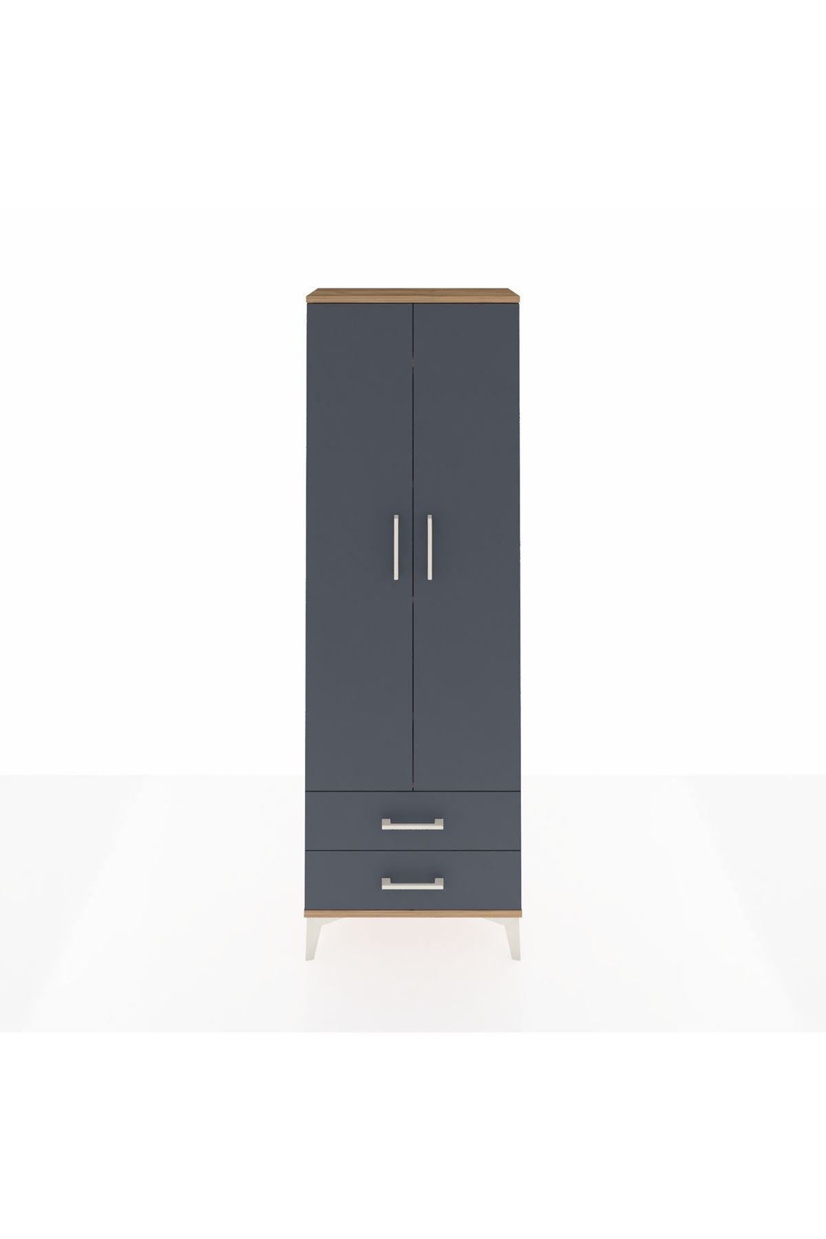 Arges Dolap 5 Raflı 2 Çekmeceli 2 Kapaklı 60x30x182 - S23M007V8A