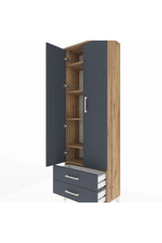 Arges Dolap 5 Raflı 2 Çekmeceli 2 Kapaklı 60x30x182 - S23M007V8A