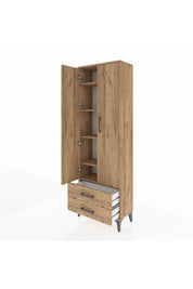 Arges Dolap 5 Raflı 2 Çekmeceli 2 Kapaklı 60x30x182 - S23M007V9A