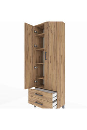 Arges Dolap 5 Raflı 2 Çekmeceli 2 Kapaklı 60x30x182 - S23M007V9A