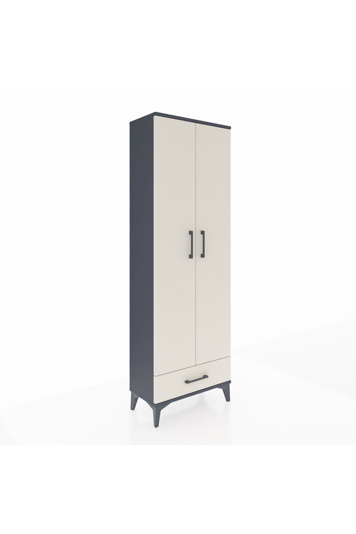 Arges Dolap 5 Raflı Tek Çekmeceli 2 Kapaklı 60x30x182 - S23M008V4A