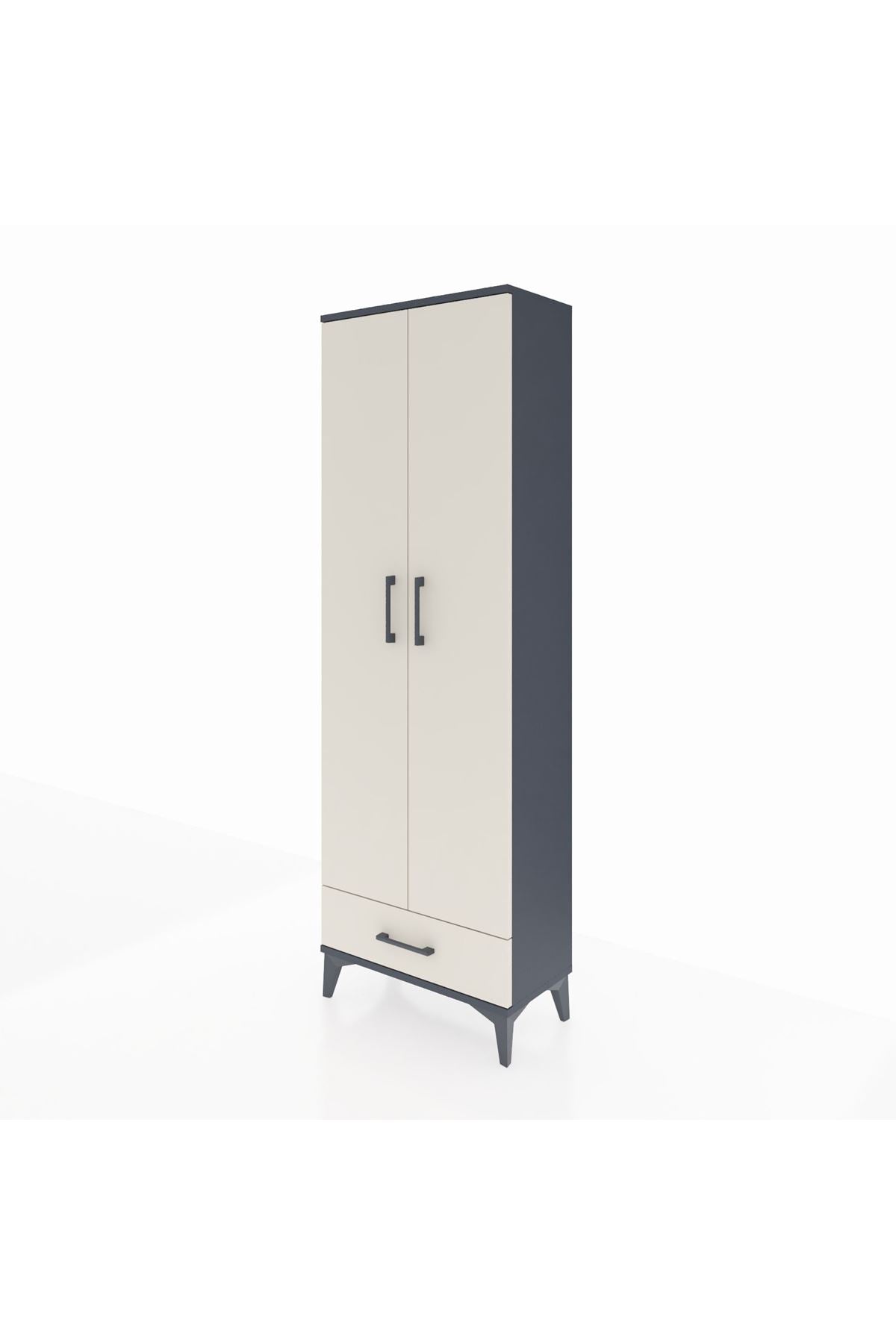 Arges Dolap 5 Raflı Tek Çekmeceli 2 Kapaklı 60x30x182 - S23M008V4A