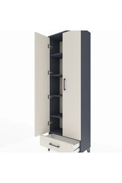 Arges Dolap 5 Raflı Tek Çekmeceli 2 Kapaklı 60x30x182 - S23M008V4A