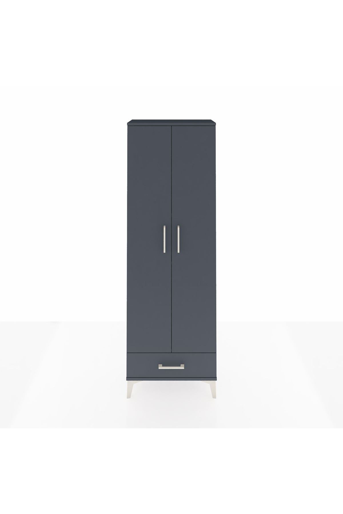Arges Dolap 5 Raflı Tek Çekmeceli 2 Kapaklı 60x30x182 - S23M008V5A