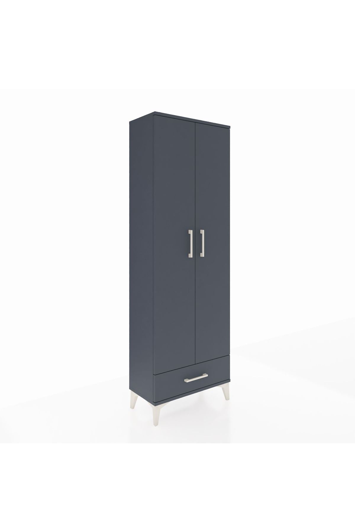 Arges Dolap 5 Raflı Tek Çekmeceli 2 Kapaklı 60x30x182 - S23M008V5A