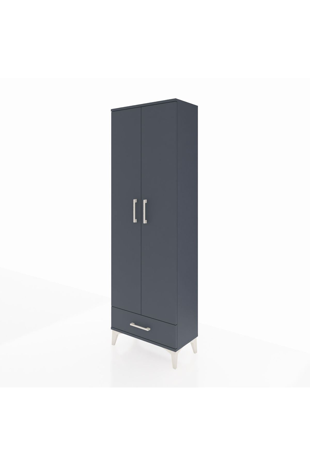 Arges Dolap 5 Raflı Tek Çekmeceli 2 Kapaklı 60x30x182 - S23M008V5A