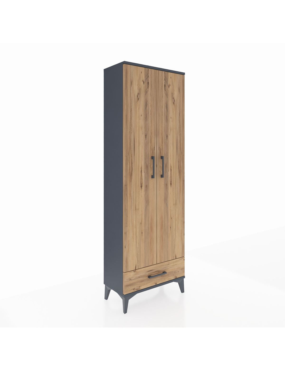 Arges Dolap 5 Raflı Tek Çekmeceli 2 Kapaklı 60x30x182 - S23M008V6A