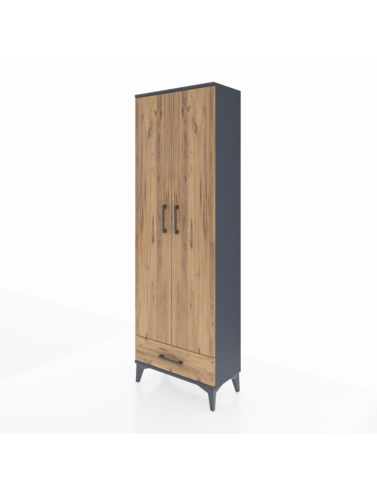 Arges Dolap 5 Raflı Tek Çekmeceli 2 Kapaklı 60x30x182 - S23M008V6A