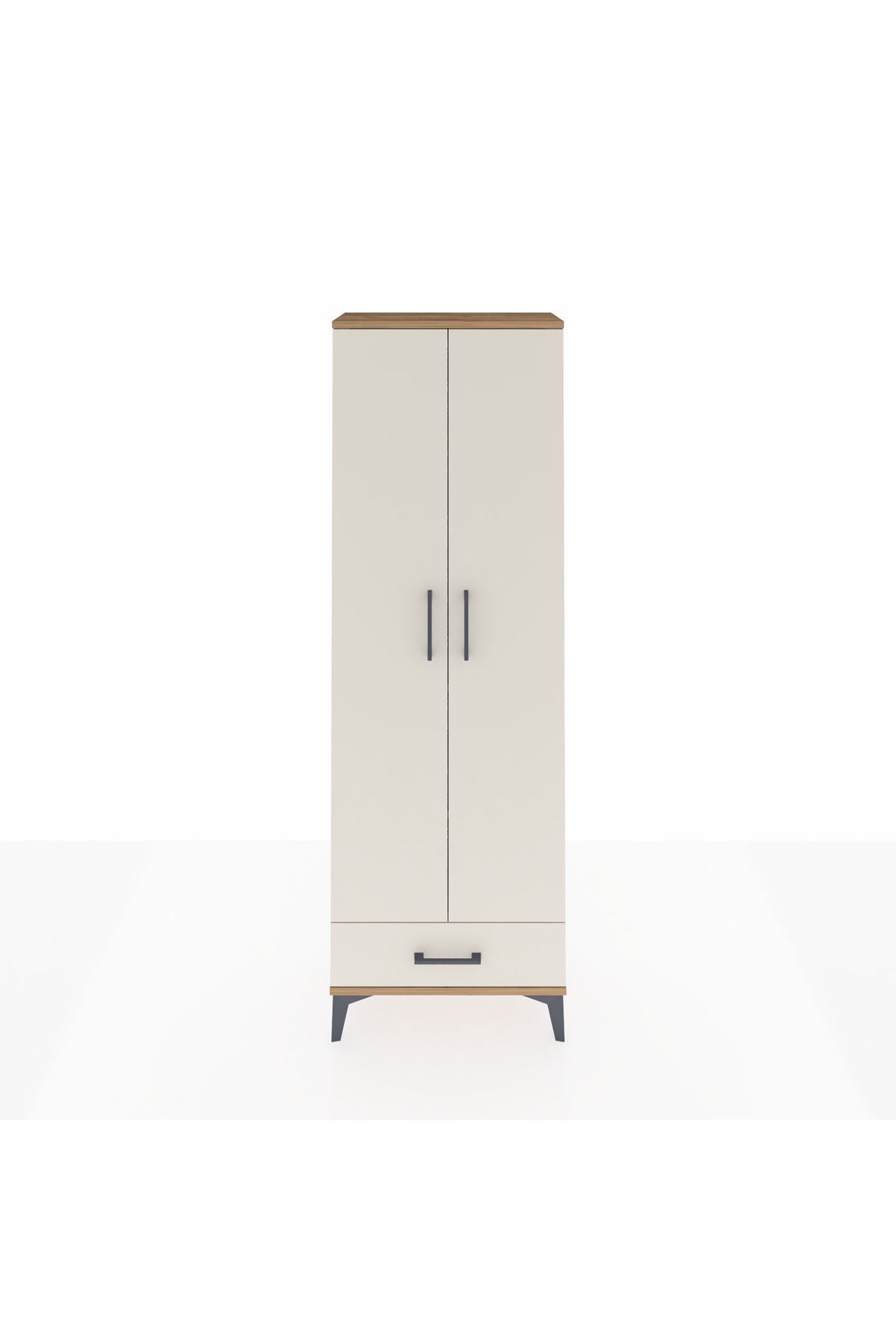 Arges Dolap 5 Raflı Tek Çekmeceli 2 Kapaklı 60x30x182 - S23M008V7A