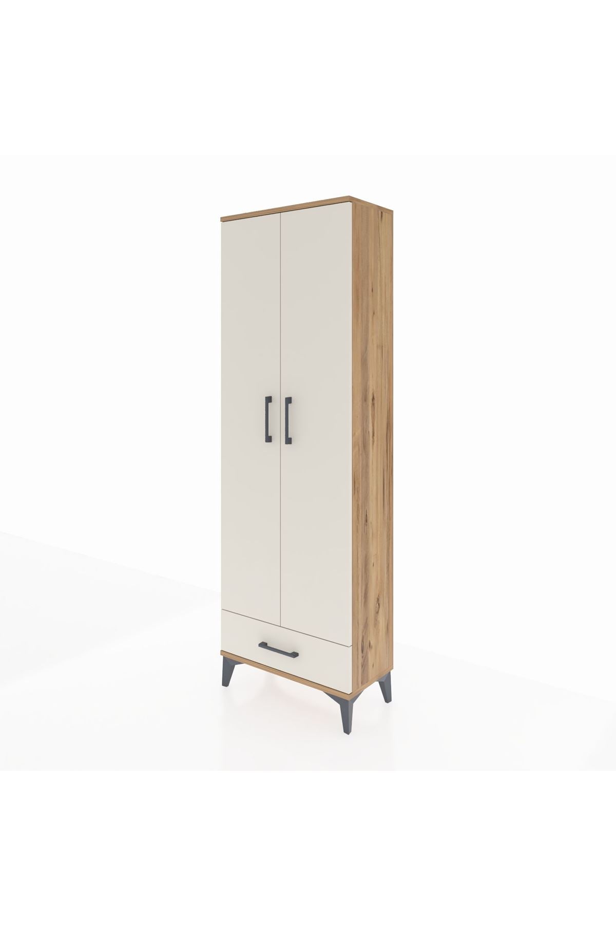Arges Dolap 5 Raflı Tek Çekmeceli 2 Kapaklı 60x30x182 - S23M008V7A