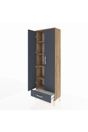 Arges Dolap 5 Raflı Tek Çekmeceli 2 Kapaklı 60x30x182 - S23M008V8A