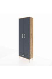 Arges Dolap 5 Raflı Tek Çekmeceli 2 Kapaklı 60x30x182 - S23M008V8A