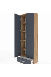 Arges Dolap 5 Raflı Tek Çekmeceli 2 Kapaklı 60x30x182 - S23M008V8A