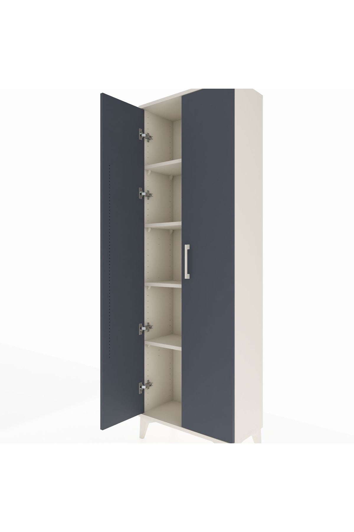 Arges Dolap 4 Raflı 2 Kapaklı 60x30x182 - S23M009V2A