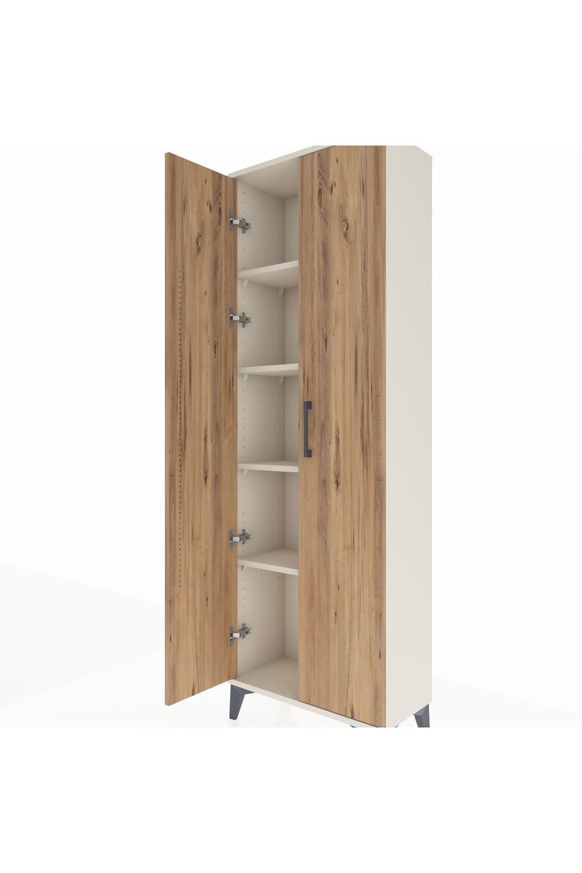Arges Dolap 4 Raflı 2 Kapaklı 60x30x182 - S23M009V3A