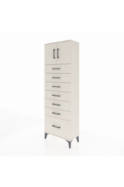 Arges Dolap Tek Raflı 7 Çekmeceli 2 Kapaklı 60x30x182 - S23M010V1A