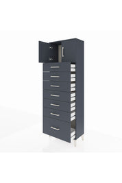 Arges Dolap Tek Raflı 7 Çekmeceli 2 Kapaklı 60x30x182 - S23M010V5A