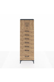 Arges Dolap Tek Raflı 7 Çekmeceli 2 Kapaklı 60x30x182 - S23M010V6A