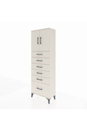 Arges Dolap 2 Raflı 6 Çekmeceli 2 Kapaklı 60x30x182 - S23M011V1A
