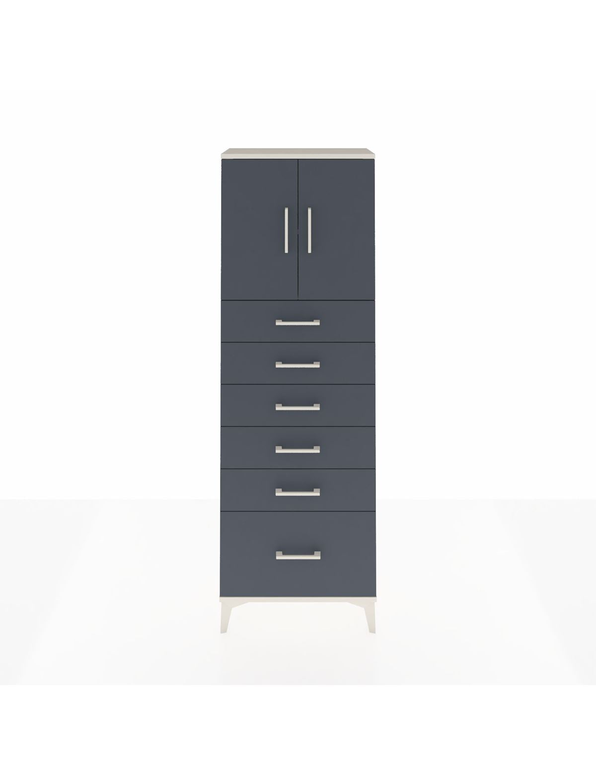 Arges Dolap 2 Raflı 6 Çekmeceli 2 Kapaklı 60x30x182 - S23M011V2A