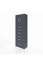Arges Dolap 2 Raflı 6 Çekmeceli 2 Kapaklı 60x30x182 - S23M011V5A