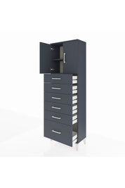 Arges Dolap 2 Raflı 6 Çekmeceli 2 Kapaklı 60x30x182 - S23M011V5A