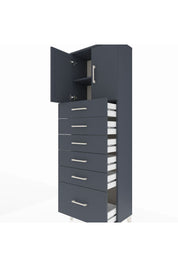 Arges Dolap 2 Raflı 6 Çekmeceli 2 Kapaklı 60x30x182 - S23M011V5A