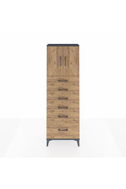 Arges Dolap 2 Raflı 6 Çekmeceli 2 Kapaklı 60x30x182 - S23M011V6A