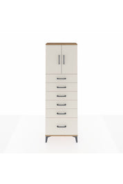 Arges Dolap 2 Raflı 6 Çekmeceli 2 Kapaklı 60x30x182 - S23M011V7A