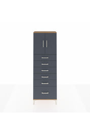 Arges Dolap 2 Raflı 6 Çekmeceli 2 Kapaklı 60x30x182 - S23M011V8A