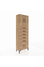 Arges Dolap 2 Raflı 6 Çekmeceli 2 Kapaklı 60x30x182 - S23M011V9A