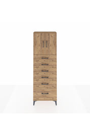 Arges Dolap 2 Raflı 6 Çekmeceli 2 Kapaklı 60x30x182 - S23M011V9A