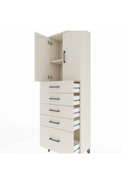 Arges Dolap 2 Raflı 5 Çekmeceli 2 Kapaklı 60x30x182 - S23M012V1A