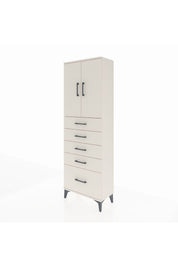 Arges Dolap 2 Raflı 5 Çekmeceli 2 Kapaklı 60x30x182 - S23M012V1A
