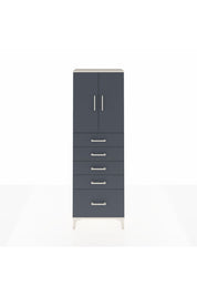 Arges Dolap 2 Raflı 5 Çekmeceli 2 Kapaklı 60x30x182 - S23M012V2A
