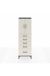 Arges Dolap 2 Raflı 5 Çekmeceli 2 Kapaklı 60x30x182 - S23M012V4A