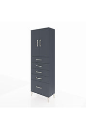 Arges Dolap 2 Raflı 5 Çekmeceli 2 Kapaklı 60x30x182 - S23M012V5A