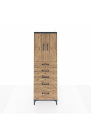 Arges Dolap 2 Raflı 5 Çekmeceli 2 Kapaklı 60x30x182 - S23M012V6A