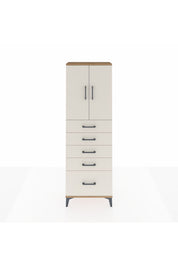 Arges Dolap 2 Raflı 5 Çekmeceli 2 Kapaklı 60x30x182 - S23M012V7A