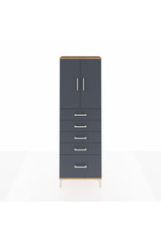 Arges Dolap 2 Raflı 5 Çekmeceli 2 Kapaklı 60x30x182 - S23M012V8A