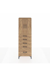 Arges Dolap 2 Raflı 5 Çekmeceli 2 Kapaklı 60x30x182 - S23M012V9A
